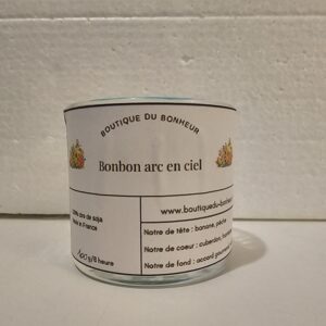 Bougie bonbon arc en ciel